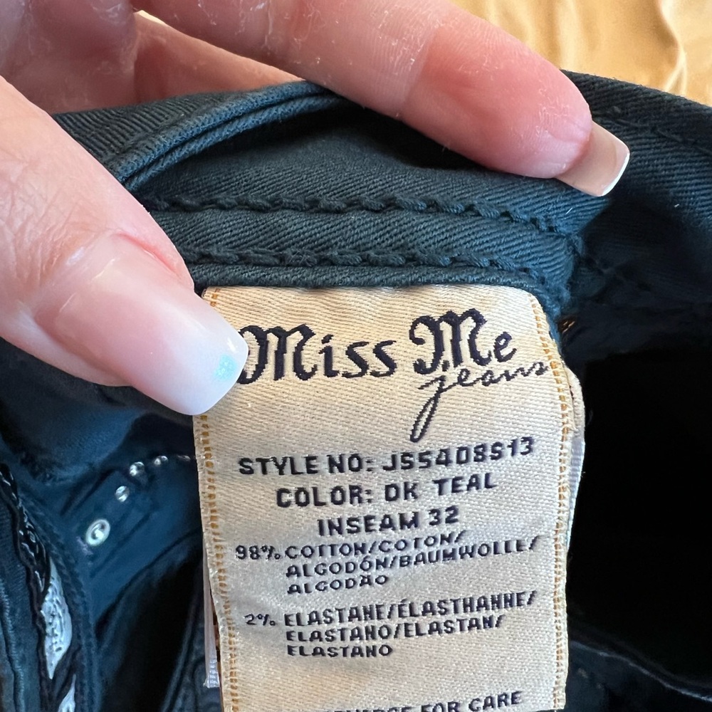 Miss Me Dark Blue Embellished Jeans - Picture 3 of 16